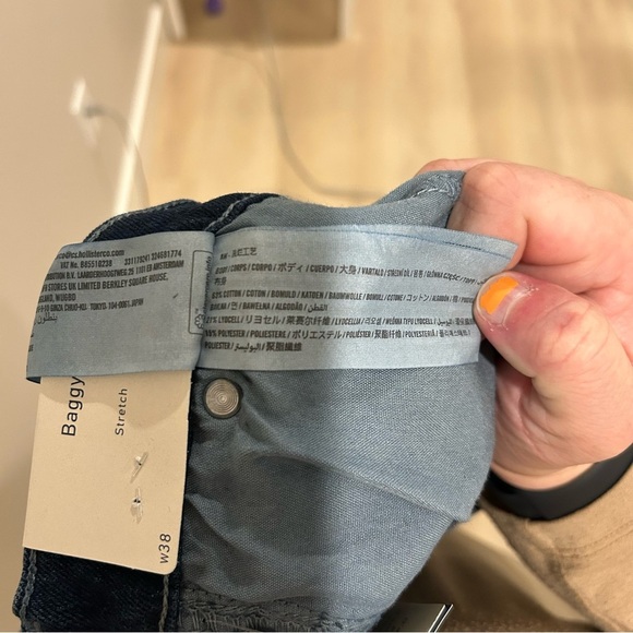 Men’s Hollister Baggy Jeans, Denim, 38x30 - Picture 4 of 4